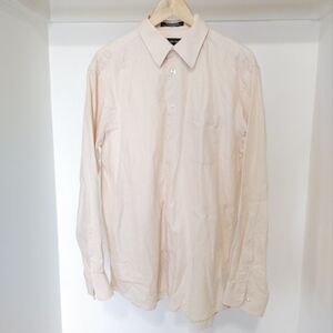 Jones New York | pastel peach men's long sleeved dress shirt